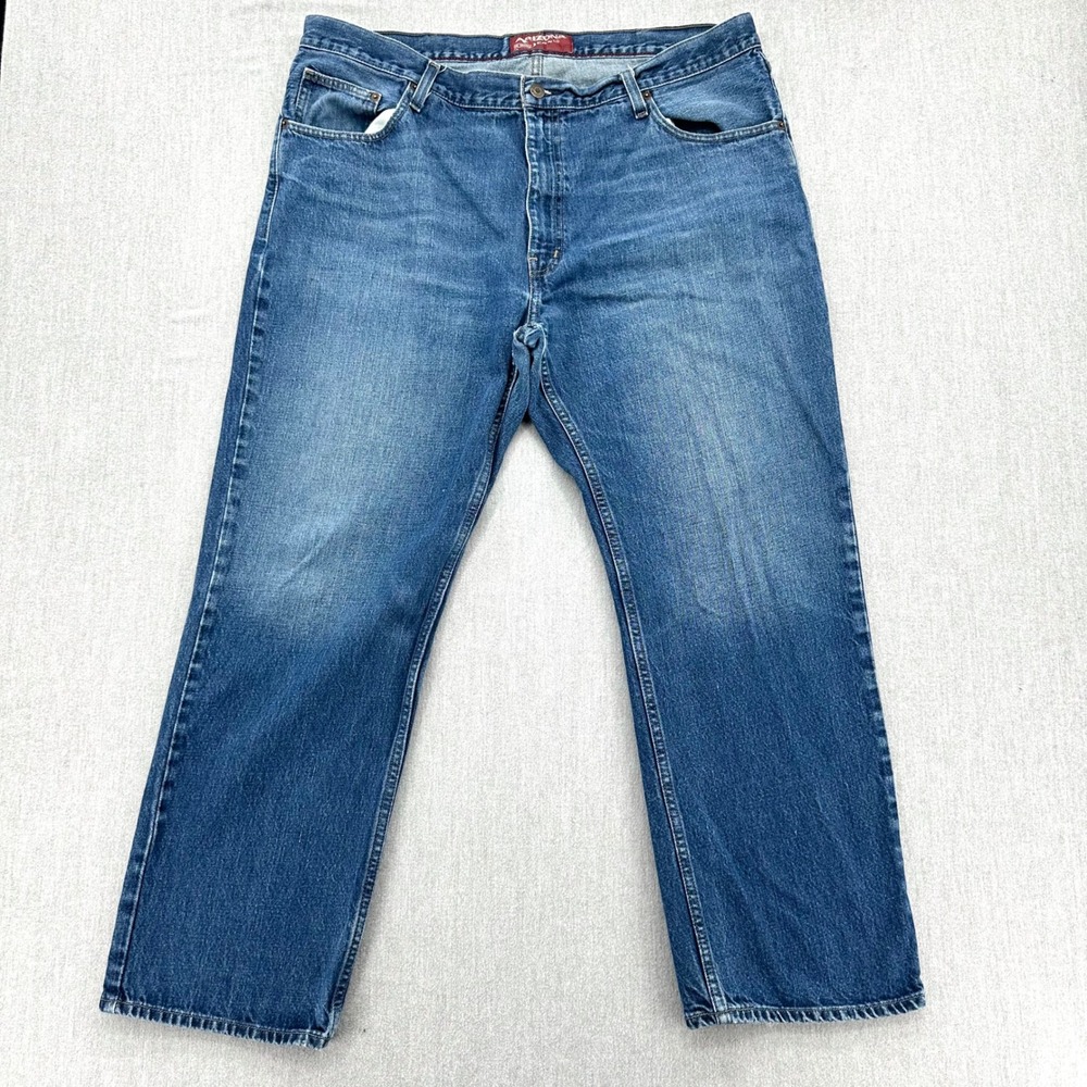 Arizona Jeans Men's 40x30 Blue Relaxed Straight 100% Cotton Denim Classic Fit